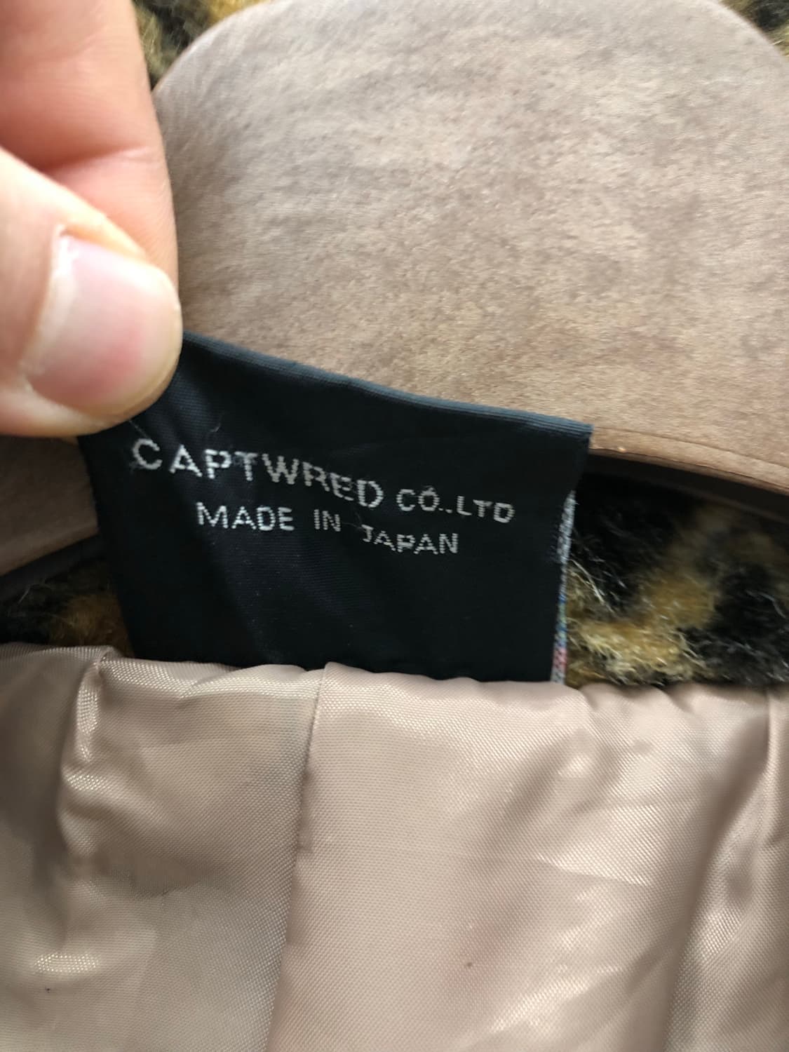 일본 생산 레오파드 퍼 로브 코트 상품이미지4