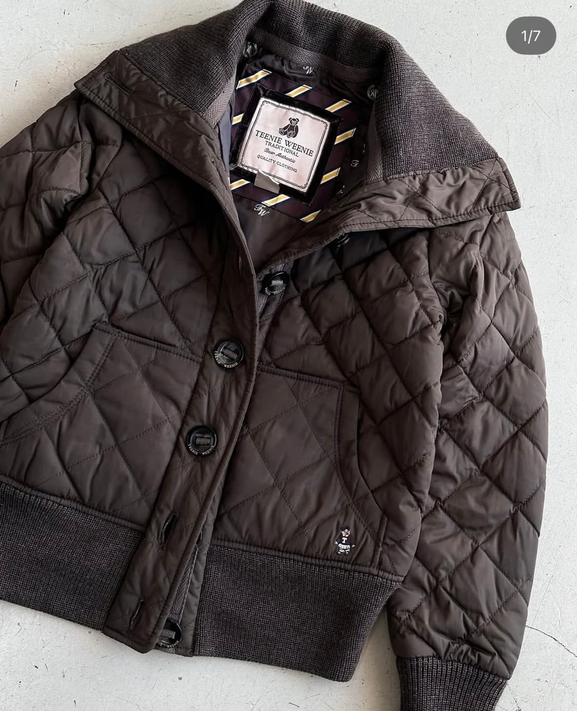 히코빈티지 브라운 퀼트 아우터 상품이미지4