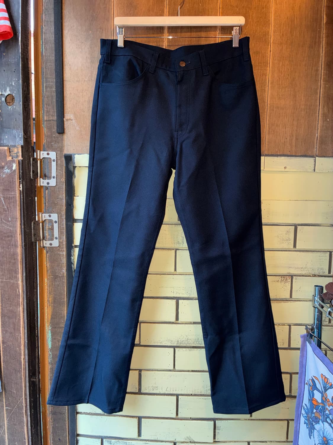 80s Levi’s STA-PREST Navy Bootcut Pants 상품이미지1