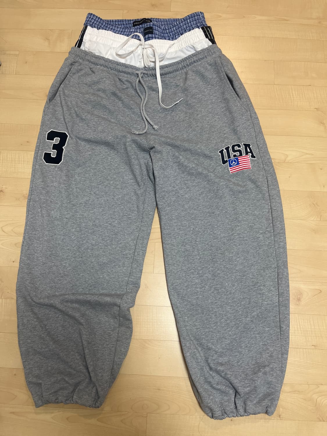 프로젝트gr 3레이어드 팬츠 그레이3 상품이미지1