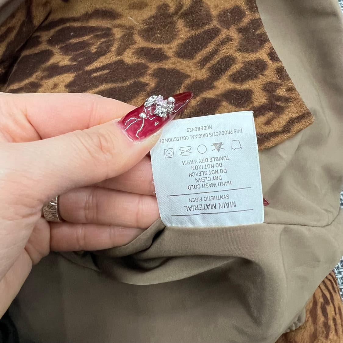 누드본즈 레오파드 웨스턴 패딩 상품이미지4