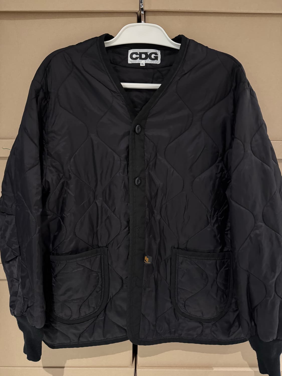 [정품-XL] 꼼데가르송 CDG x 알파 인더스트리 라이너 자켓 블랙 상품이미지2