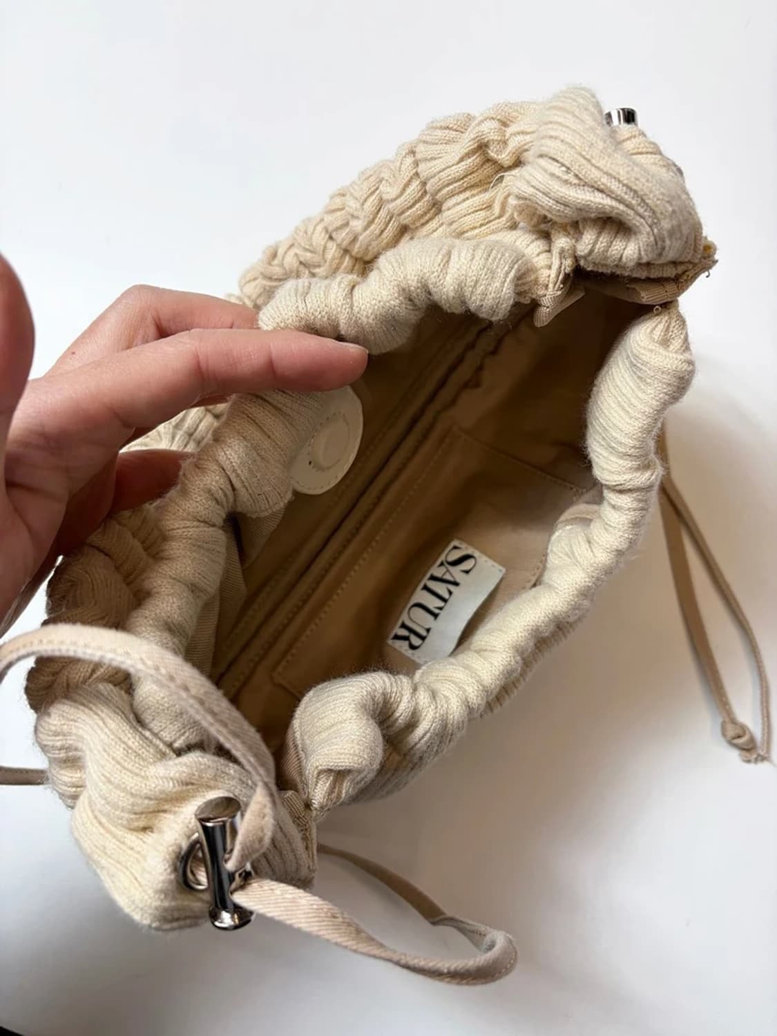 세터 SATUR 코듀로이 스몰 핸드 숄더백 Q1491 상품이미지7