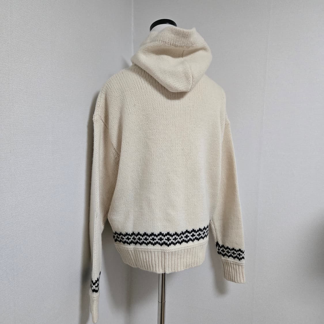 더바넷 모노 스키 니트 후드집업 (새상품) / 여성 후드집업/ 여성 가디 상품이미지8