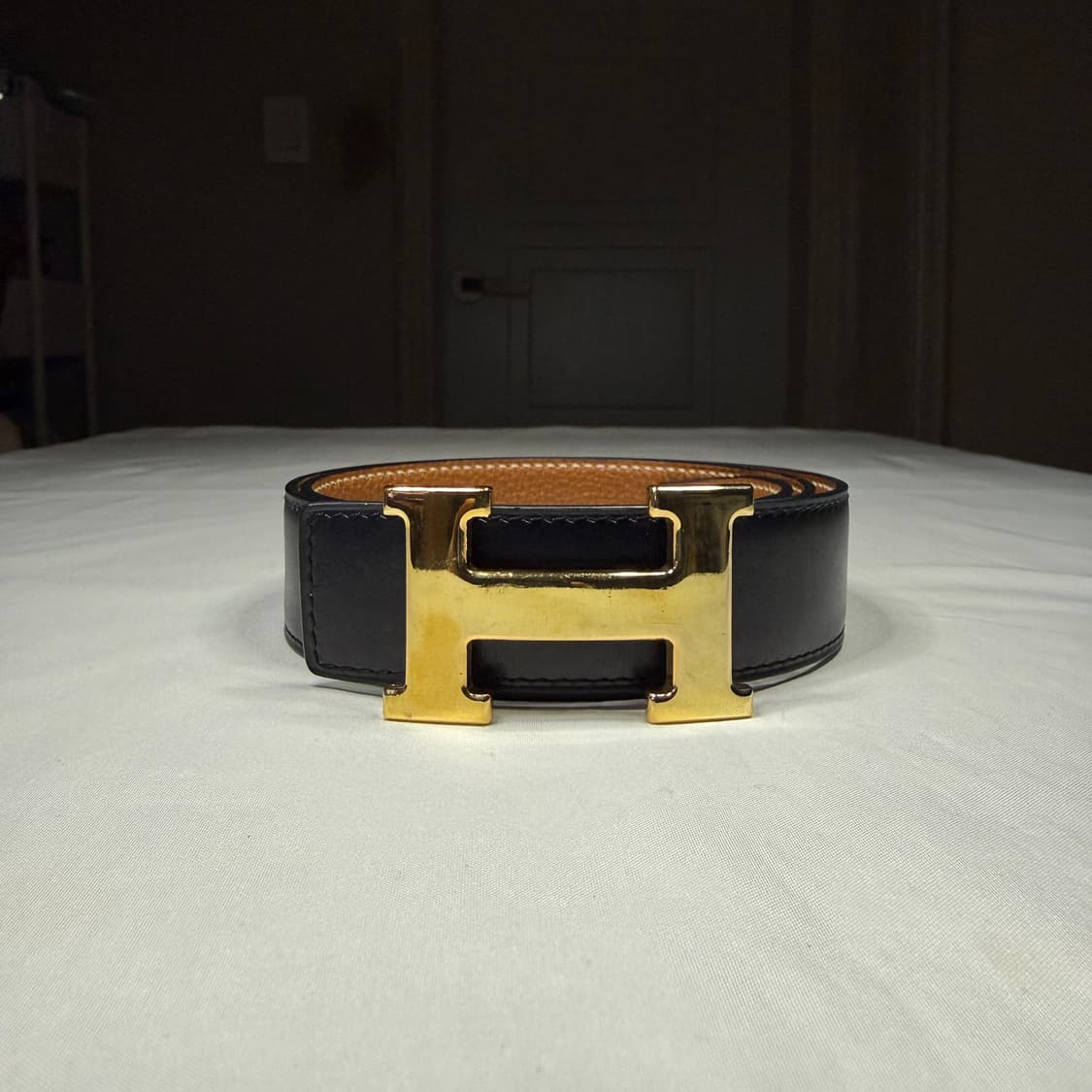 에르메스 리버시블 레더 스트랩 32MM H 골드 버클 벨트 상품이미지1