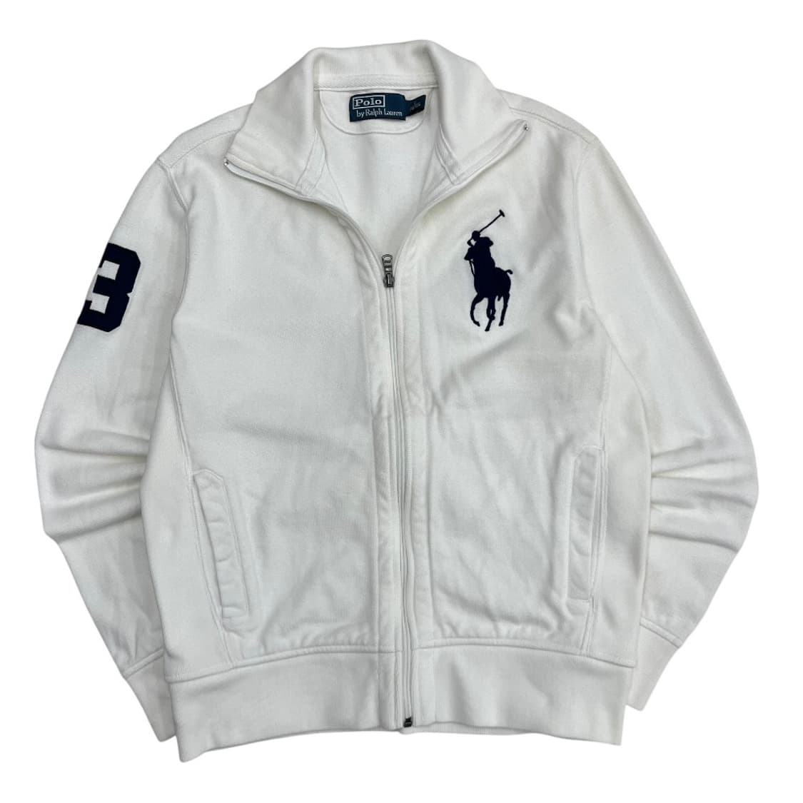 폴로 랄프로렌 네이비 빅포니 화이트 집업 S 상품이미지2