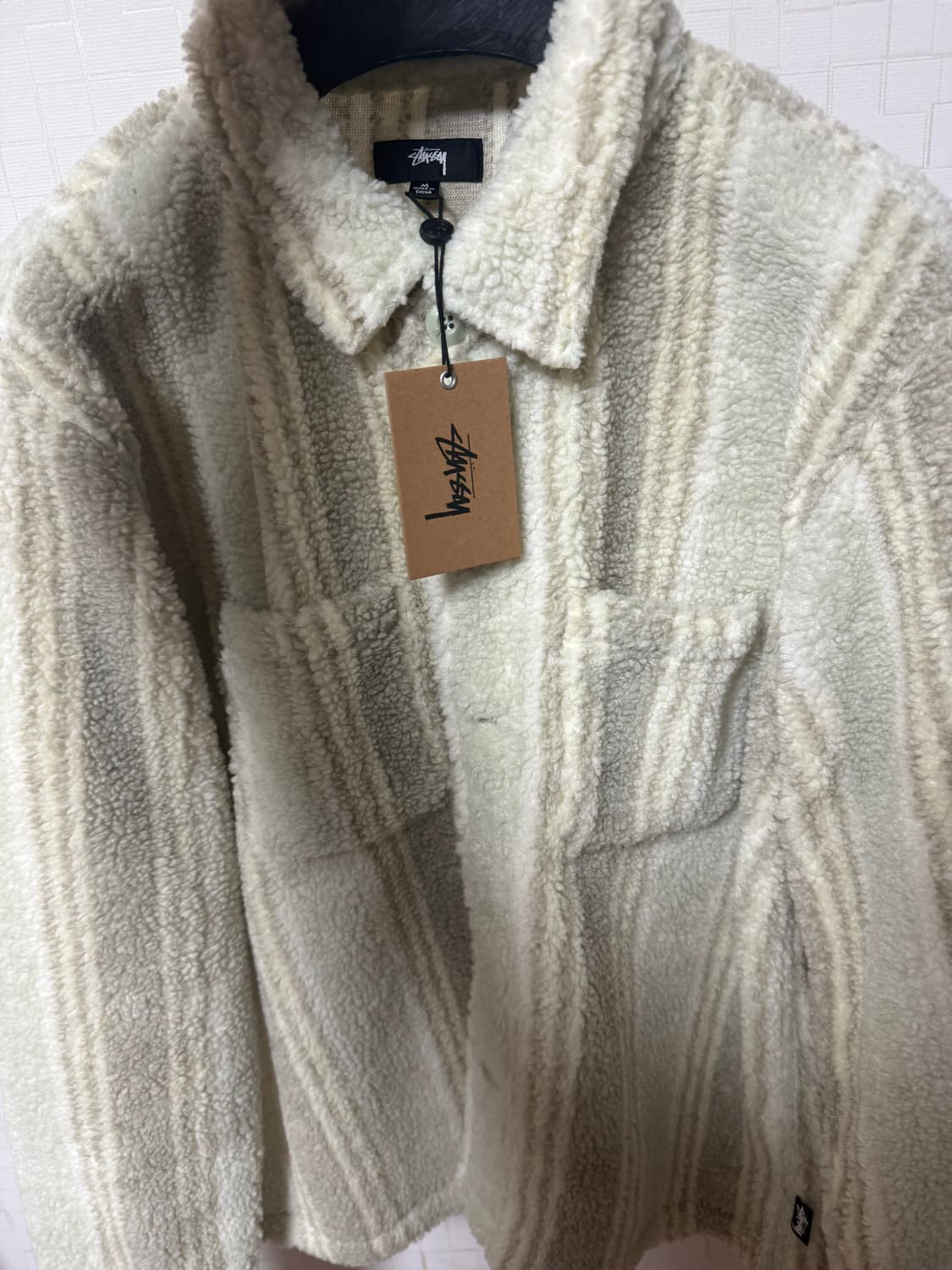 스투시 스트라이프 쉐르파 플리스 자켓 상품이미지2