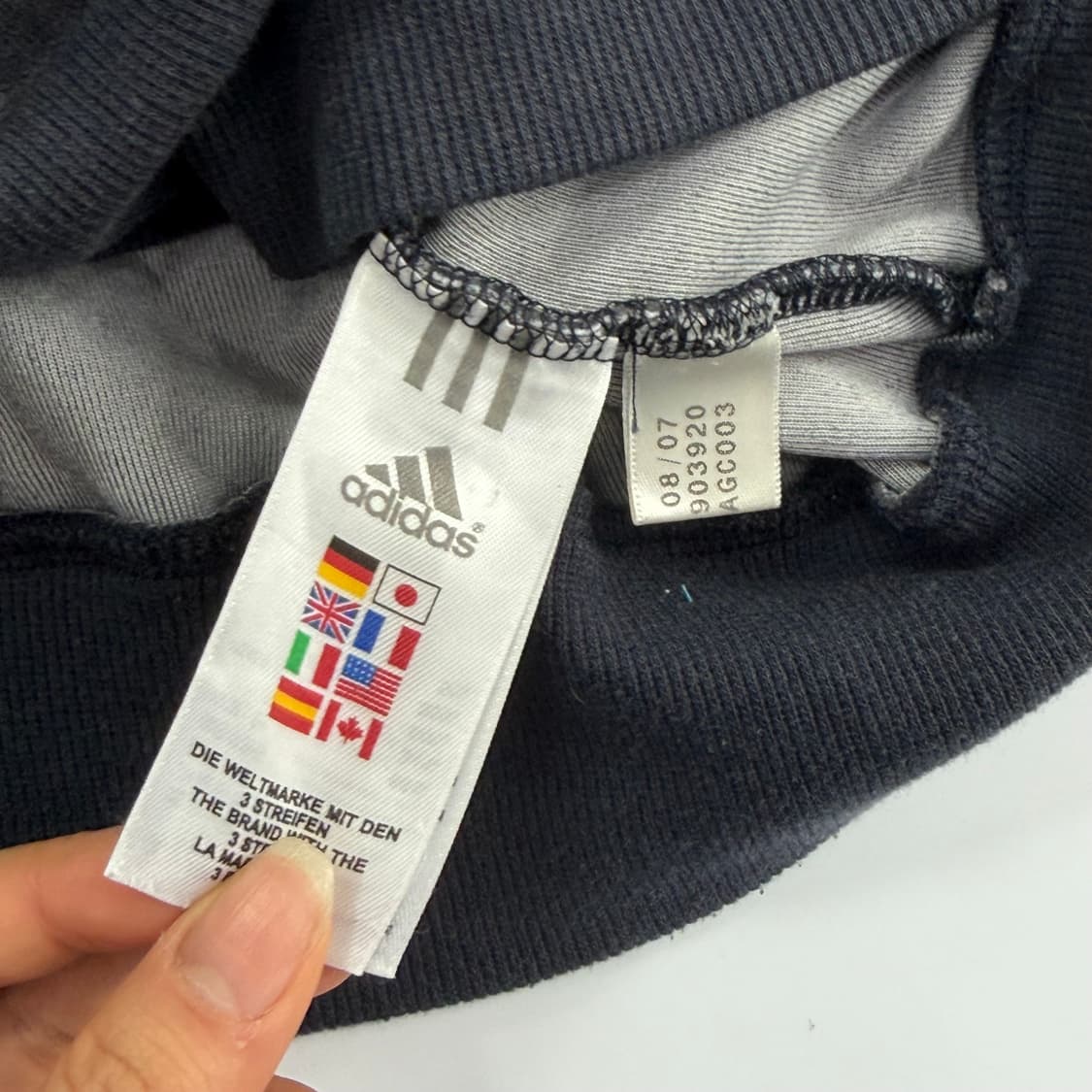 Adidas 아디디스 스펠아웃로고 차콜 벨벳 져지 상품이미지6