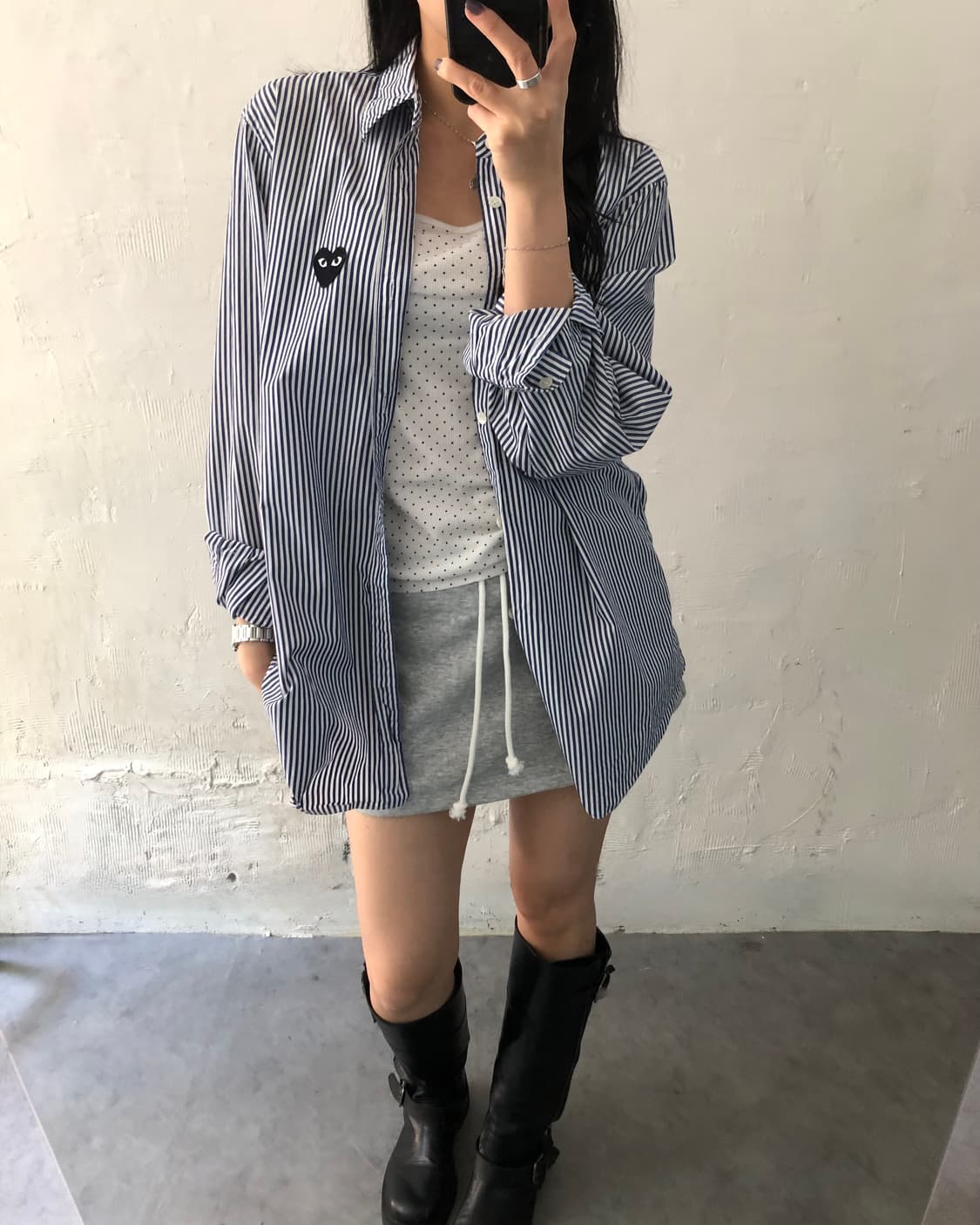 COMMEdesGARCONS 꼼데가르송 블랙와펜 스트라이프 셔츠 상품이미지2