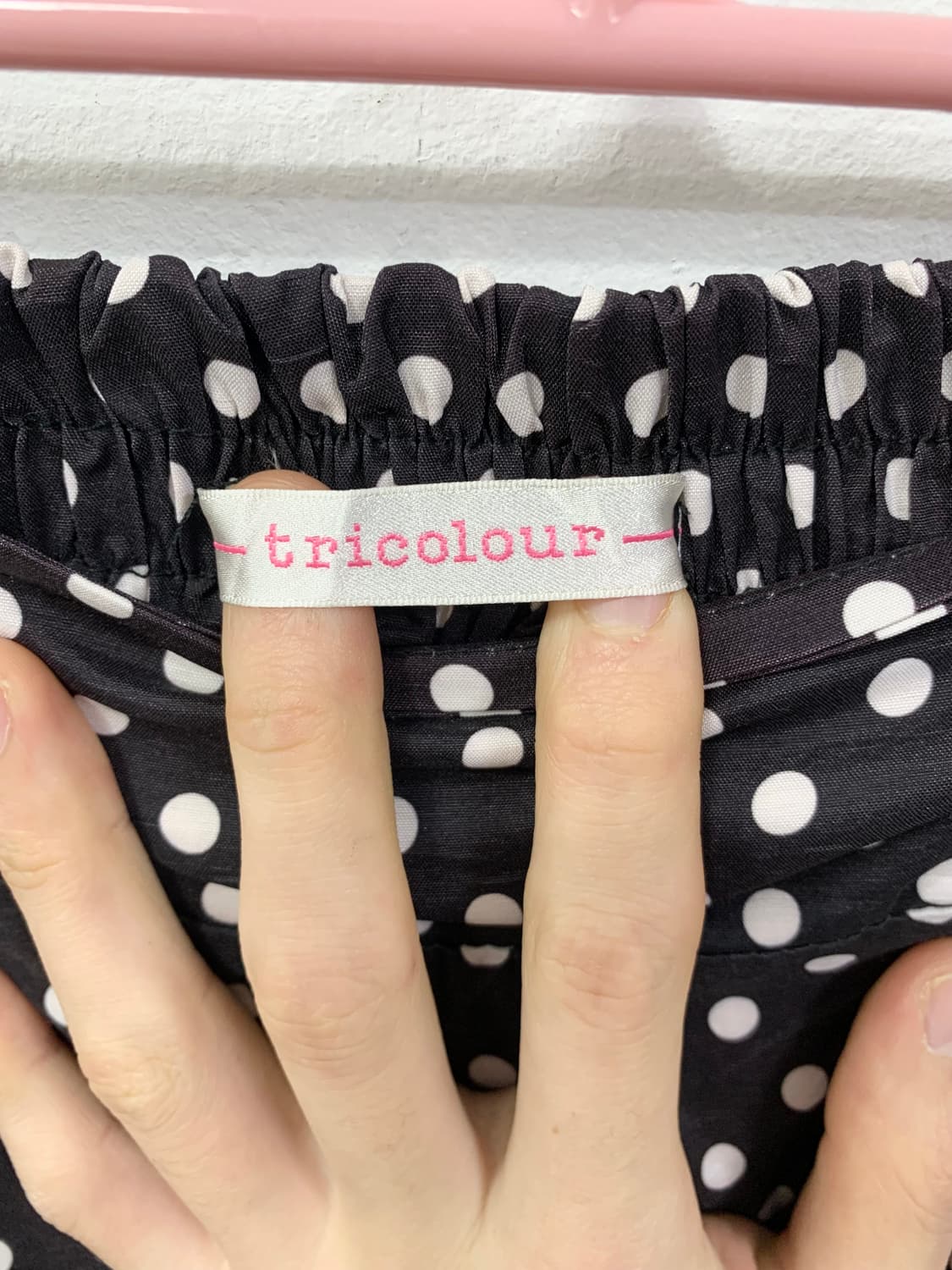 [TRICOLOUR] 도트 프릴 미디 스커트 상품이미지7