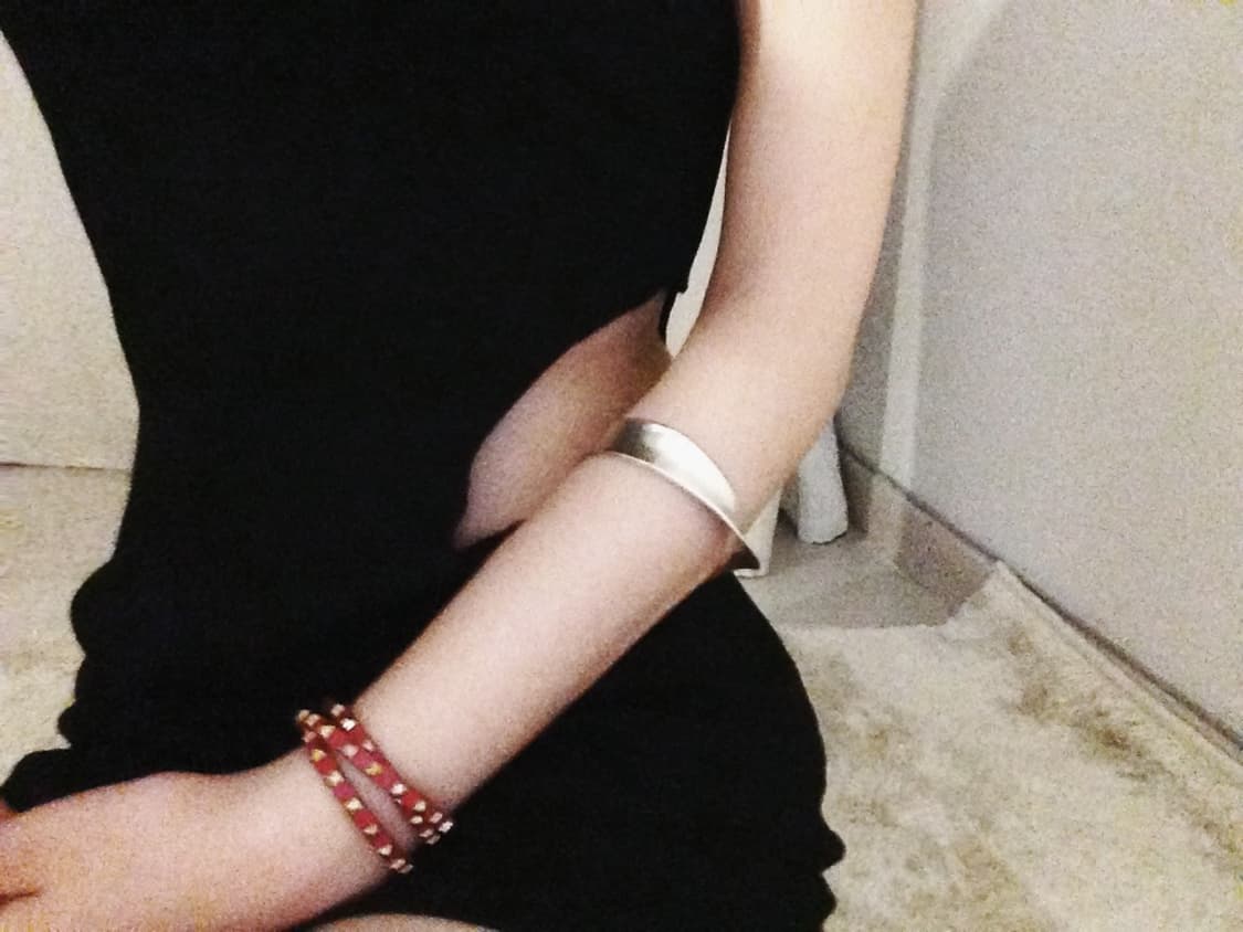 Red Stud Double Strap Bracelet 상품이미지2