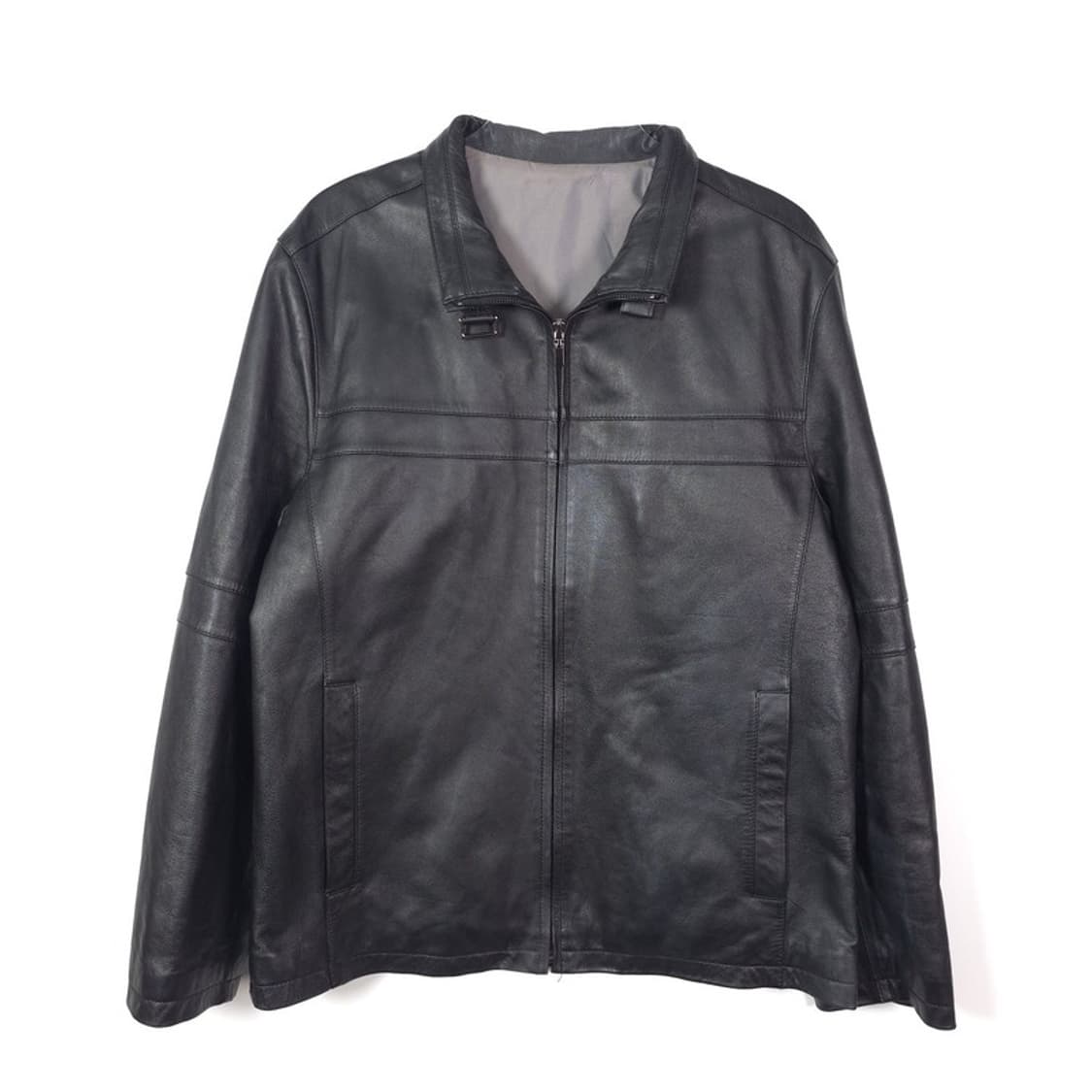 Embelli 소프트 천연 양가죽 레더 집업 자켓 L 상품이미지1