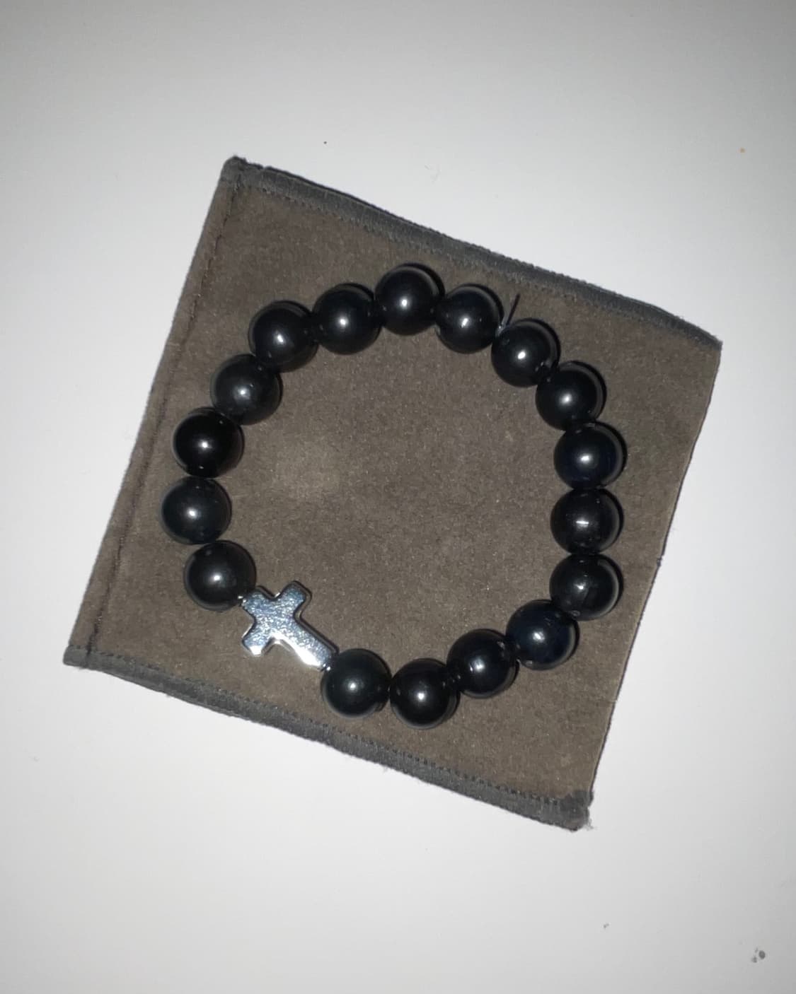 펑크 십자가 비즈 팔찌 상품이미지1