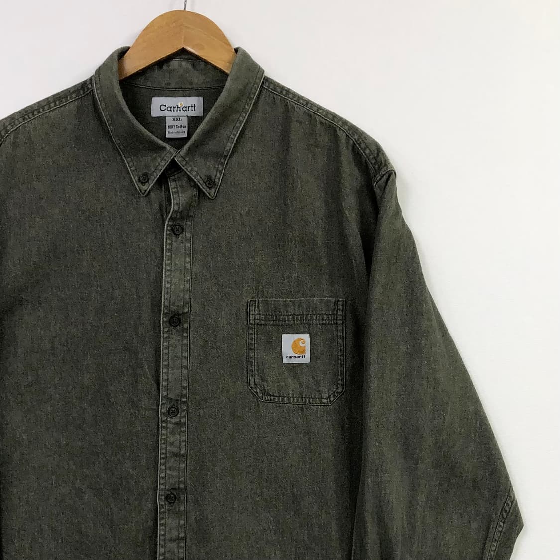 Xxl 칼하트 카키 데님 셔츠 상품이미지1