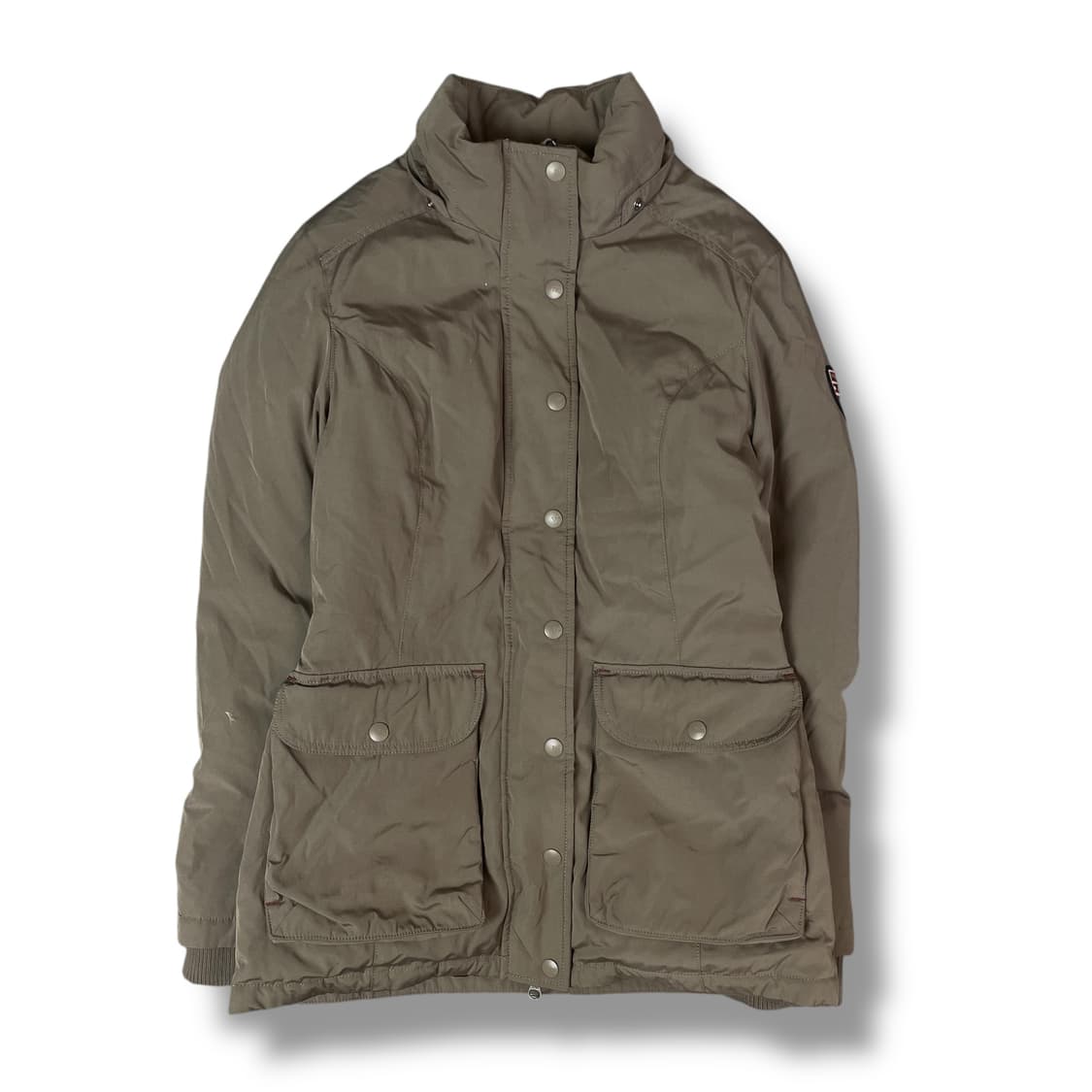 타미힐피거 미니로고 브라운 투포켓 패딩 S 상품이미지1