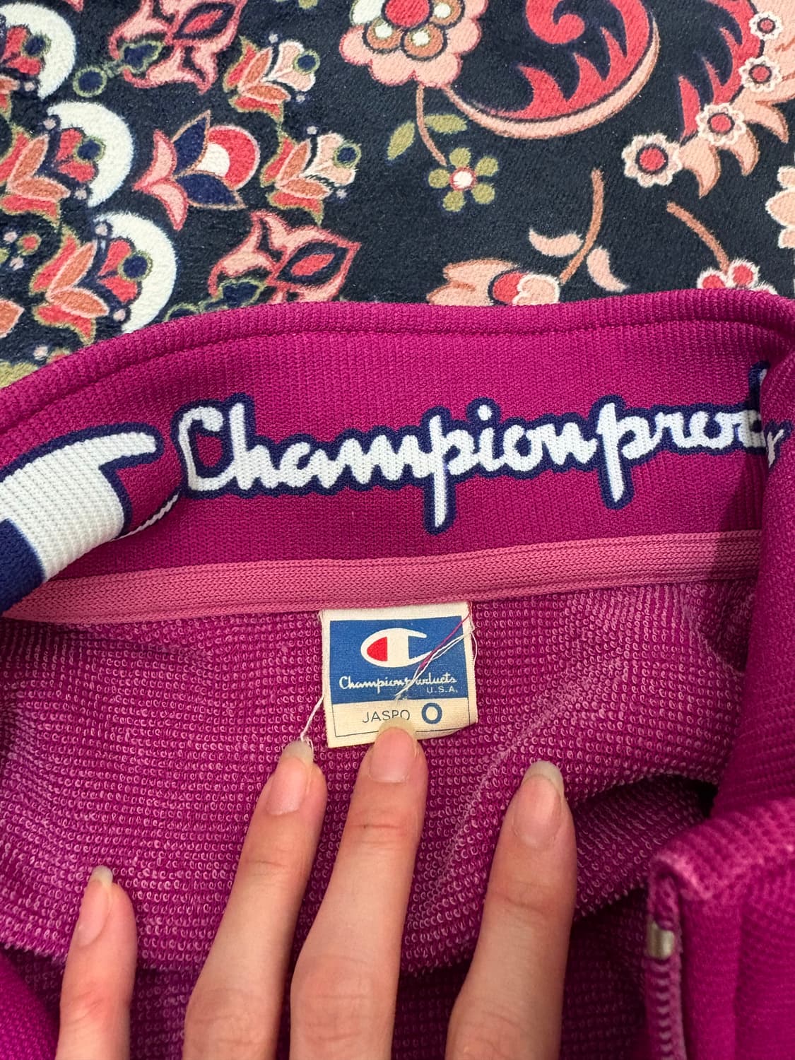 Champion 챔피온 져지 트랙탑 마젠타 상품이미지5