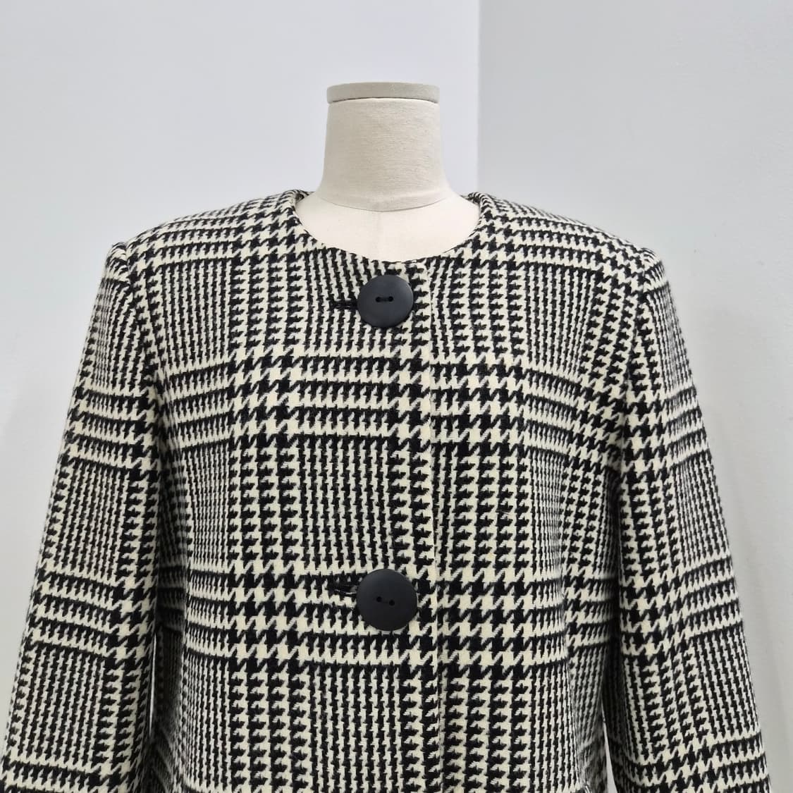 울 하운드투스 체크 클래식 코트 상품이미지6