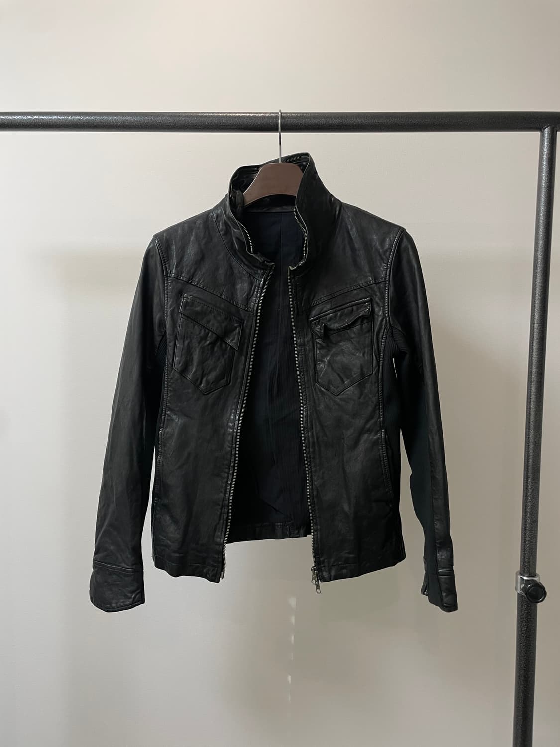 (95) 하이넥 락시크 양가죽 투웨이 가죽자켓 상품이미지4