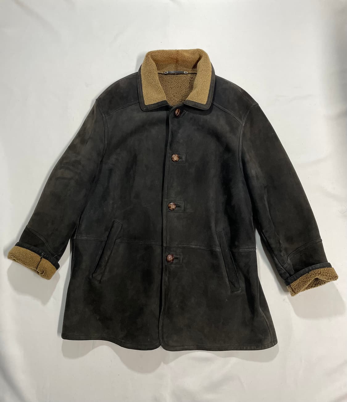 80‘s 빈티지 램스킨 무스탕 랜치 코트 상품이미지3