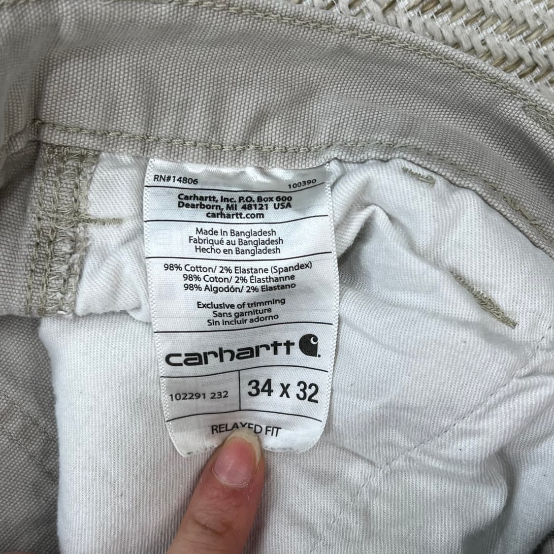 칼하트 카고 워크팬츠 r2630 상품이미지7