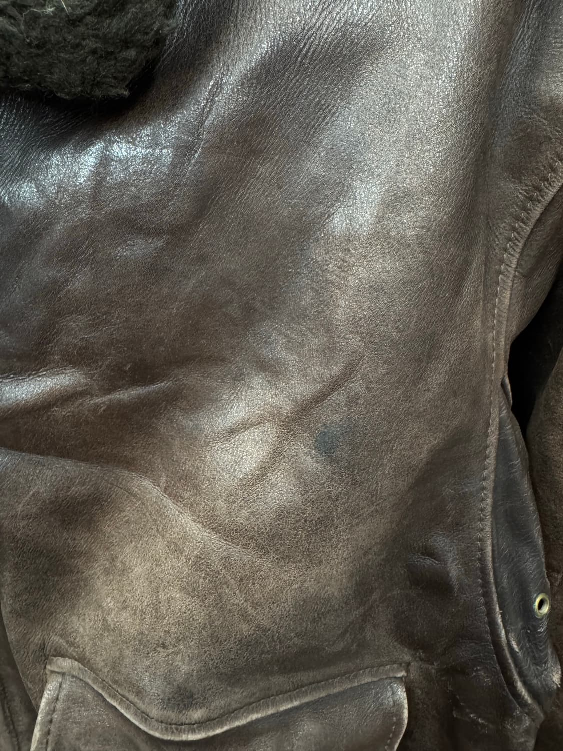 00s REDSKINS 빈티지 타입 B 32 플라이트 자켓 브라운 상품이미지8