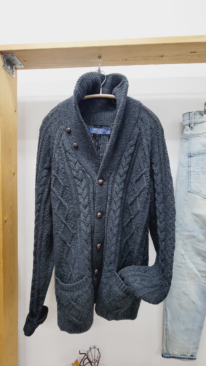 폴로랄프로렌 케이블 숄가디건 .TORO 데미지진 상품이미지1