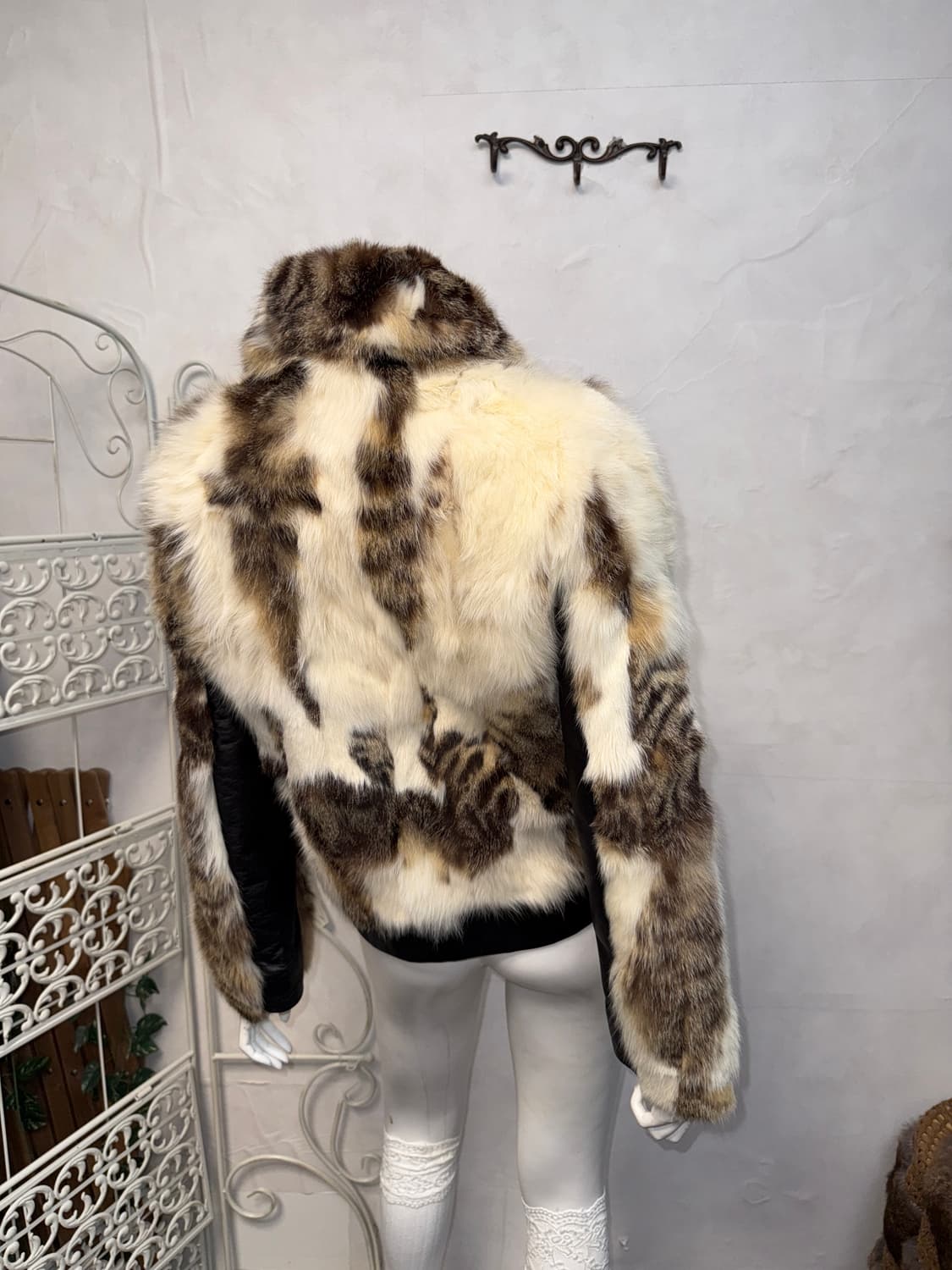 Mixed brown lamb skin oslo fur jacket 상품이미지5