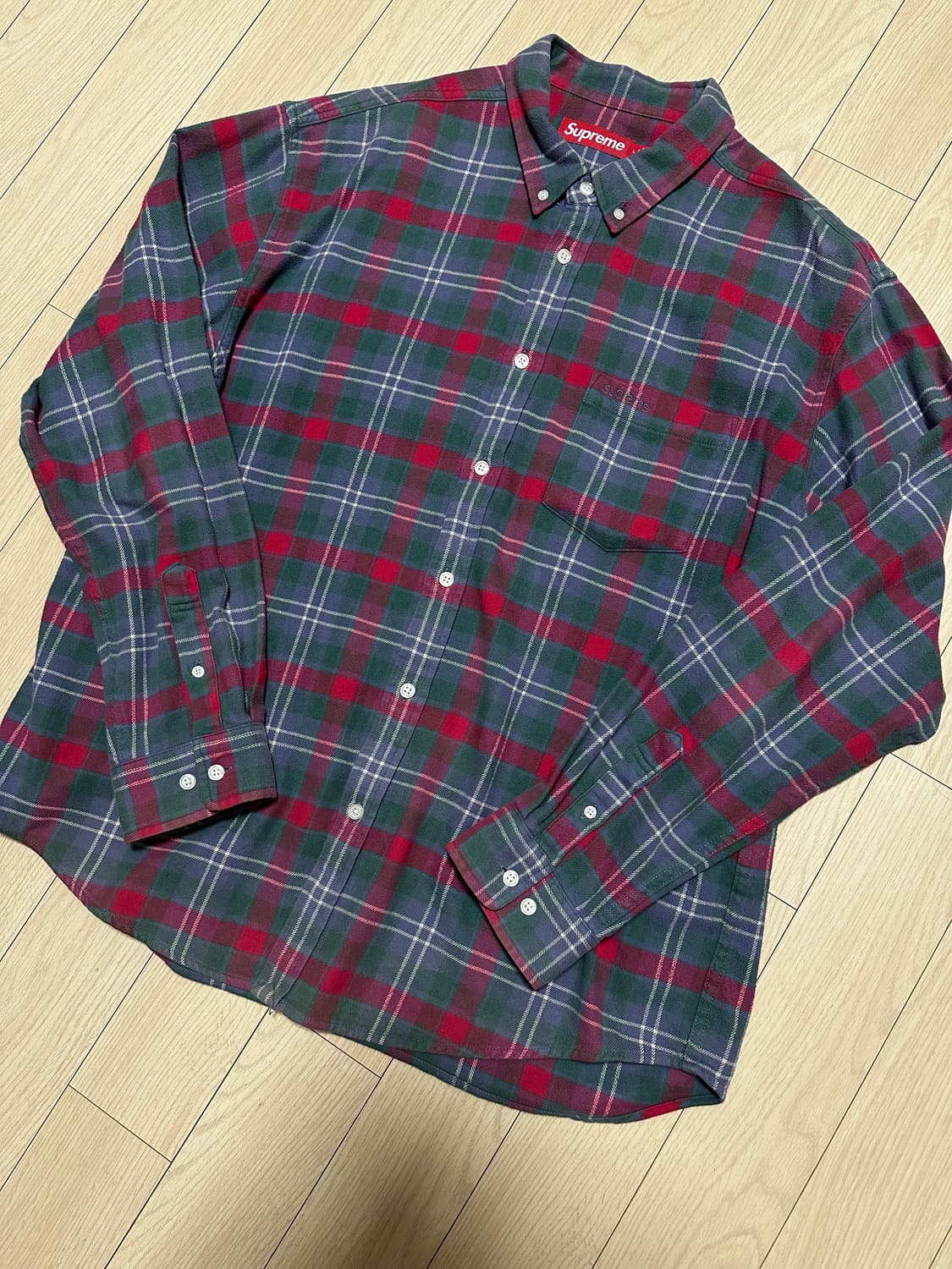 supreme Plaid Flannel Shirt 상품이미지1