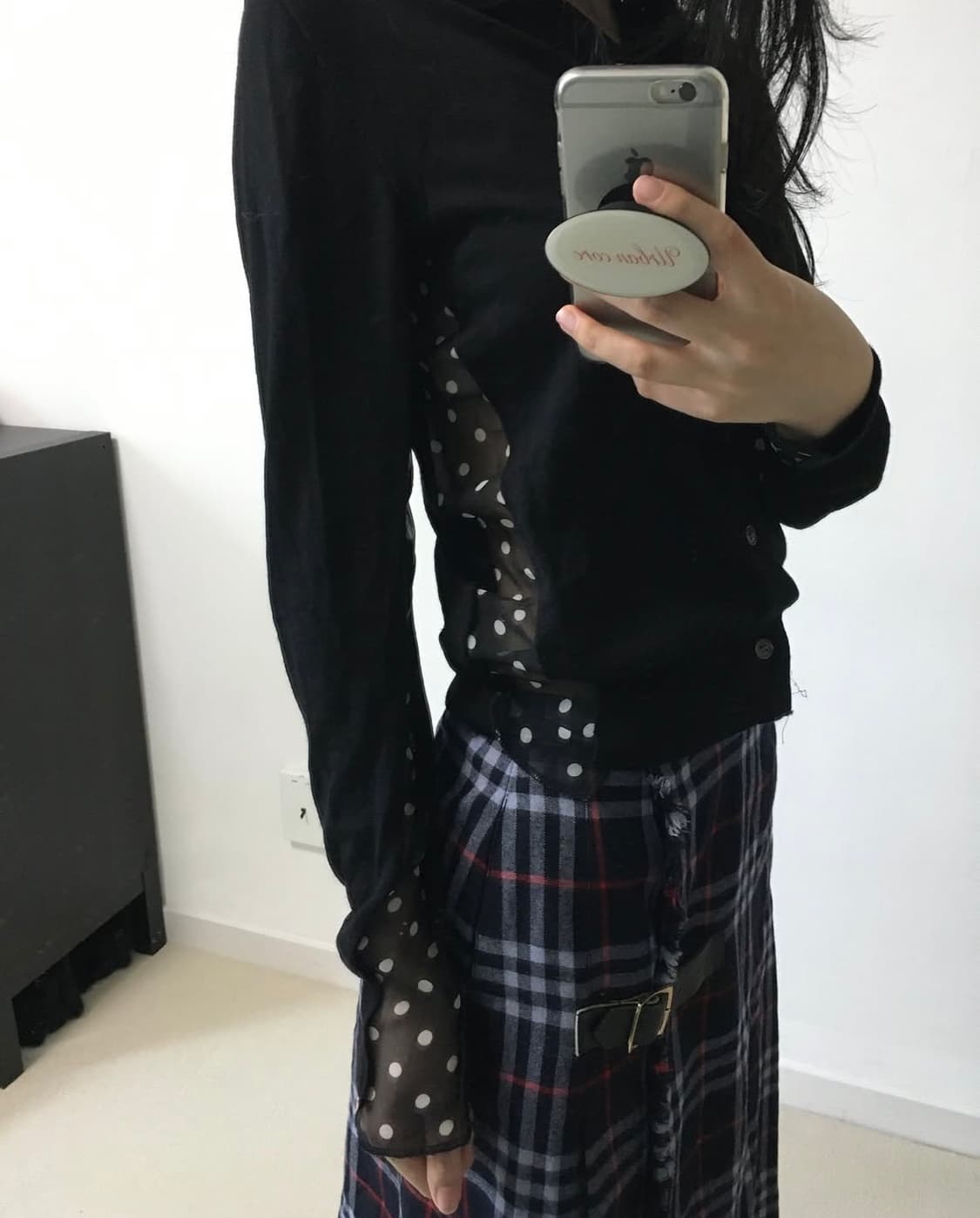 꼼데가르송 도트 오간자 가디건 상품이미지3