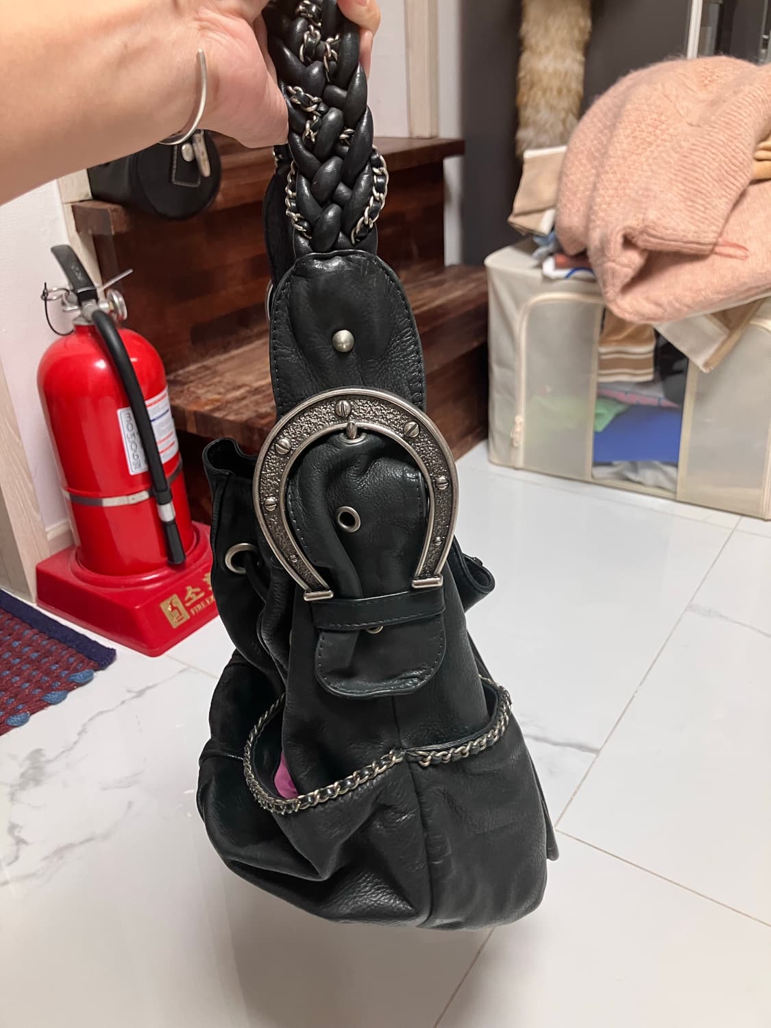 Y2K 갸루 빈티지 가방 홀스빗 웨스턴 버클 숄더백 상품이미지2