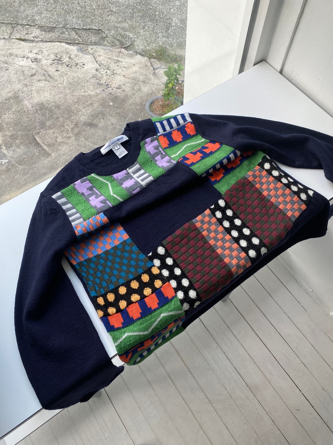 [Comme des garcons SHIRT] 패치워크 니트 상품이미지2