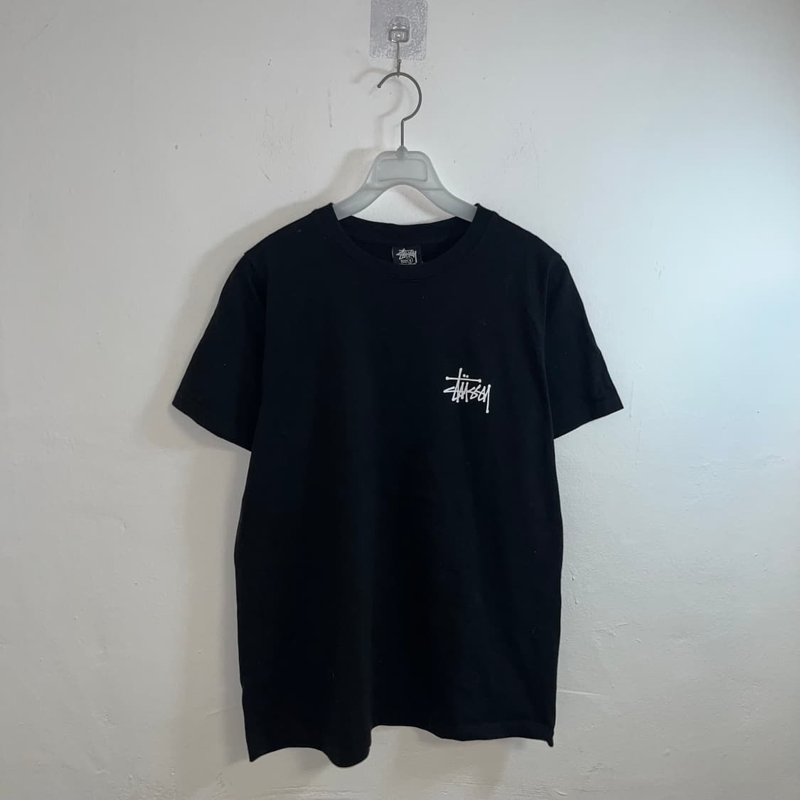 Stussy Black Stock Logo T-Shirt 상품이미지4