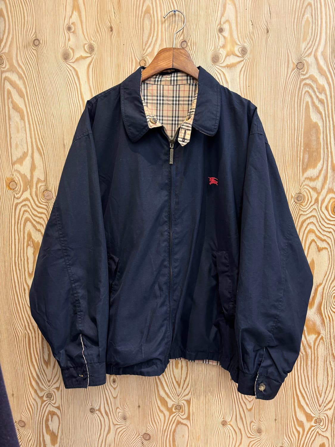 00s 버버리 노바 체크 리버시블 블루종  상품이미지3