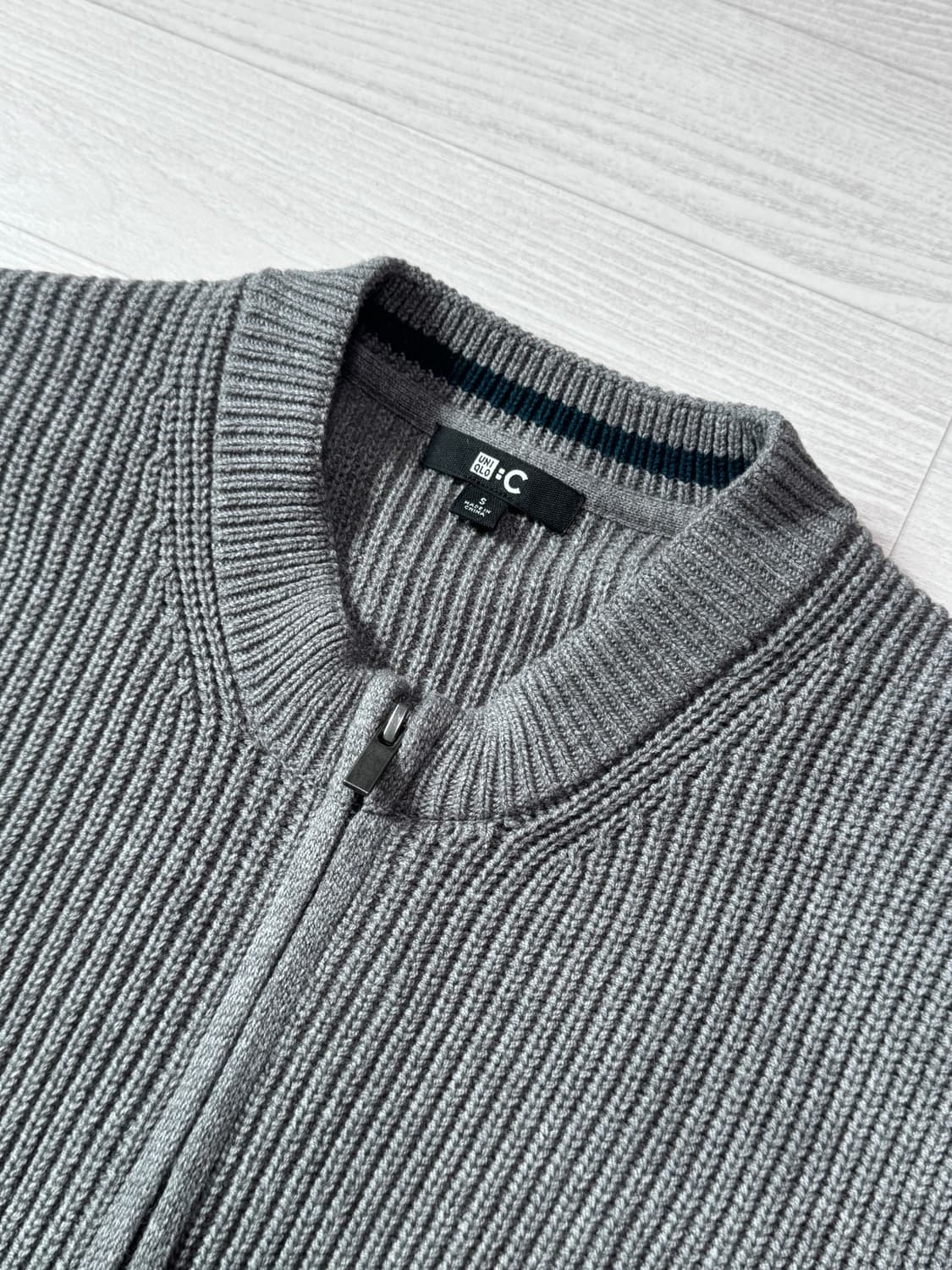 유니클로C 크루넥 풀집 가디건 그레이 S 상품이미지2