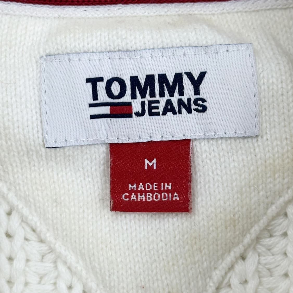 타미힐피거 플래그 화이트 크롭 니트 (M 여성추천) 상품이미지5