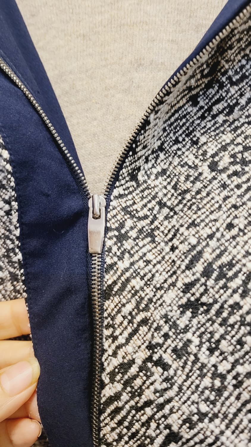 수입 홀가먼트 후드 울 니트 원피스.마인 셔링 펨플럼 집업 트위드 상품이미지6