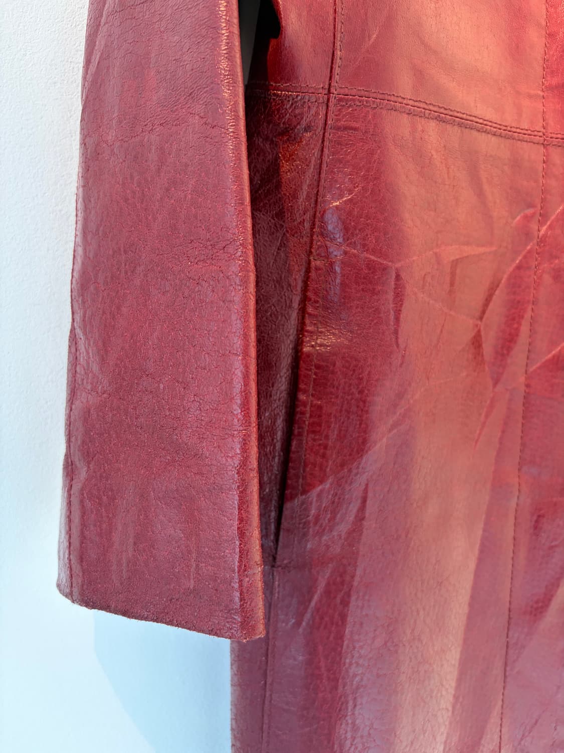 90s japanese label mood eco leather coat 상품이미지4