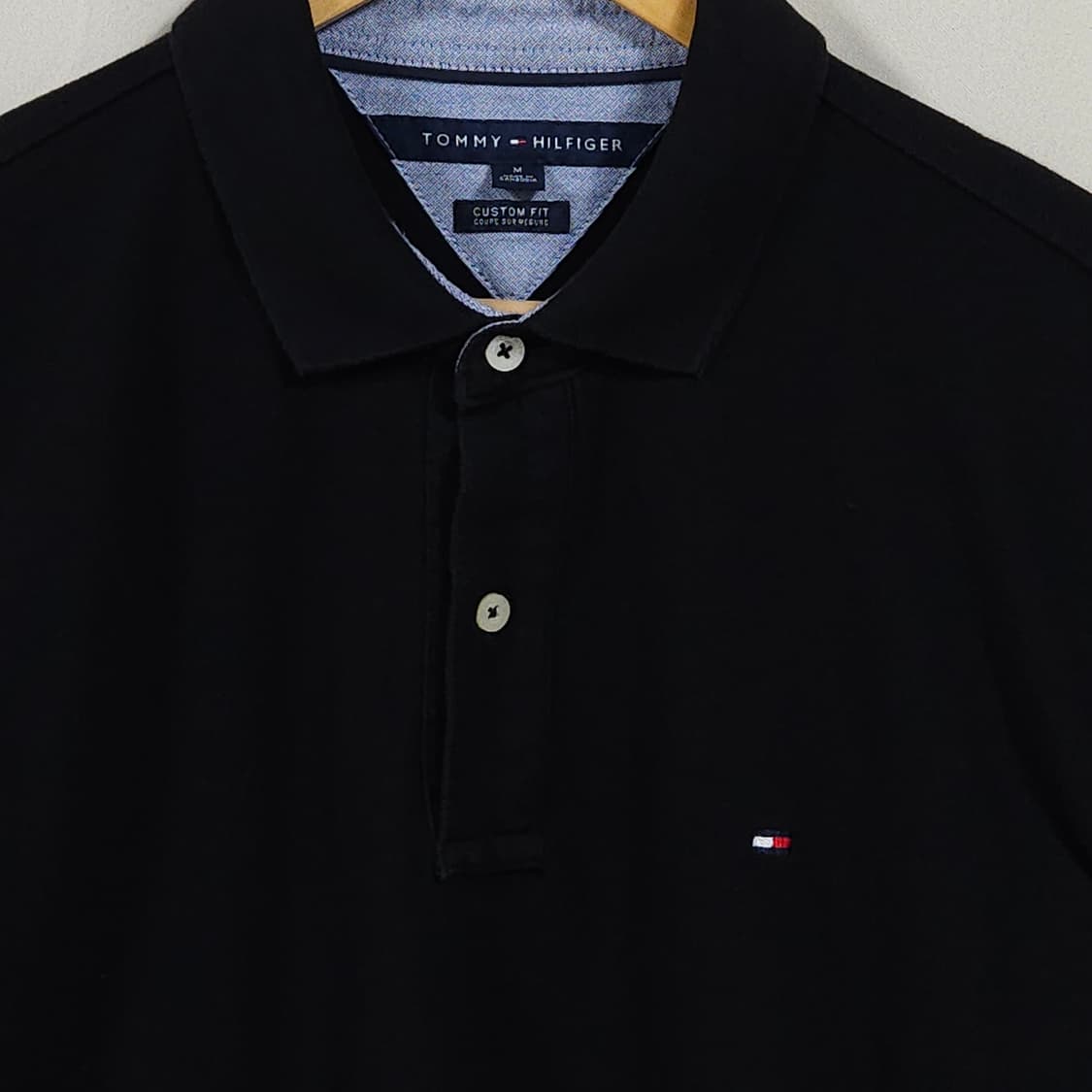 100~105)Tommy 타미 힐피거 긴팔 카라티 블랙 상품이미지2