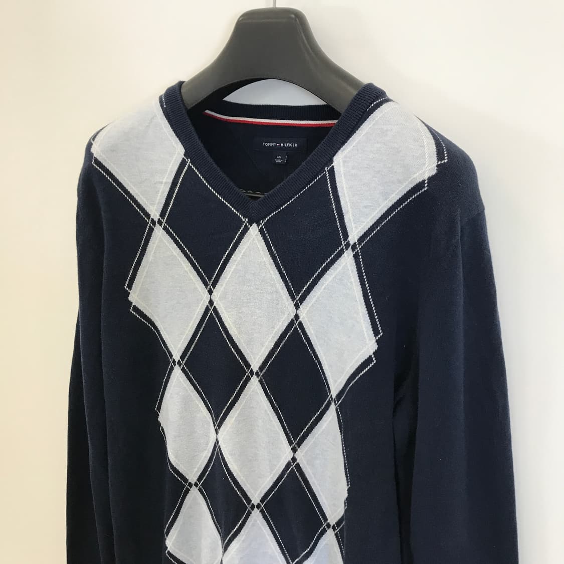 타미힐피거 아가일 브이넥니트 [L/G] 상품이미지2