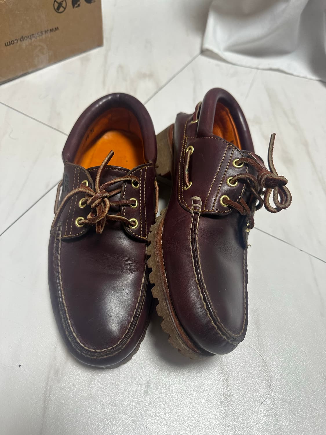 팀버랜드 보트슈즈 버건디 270 상품이미지1