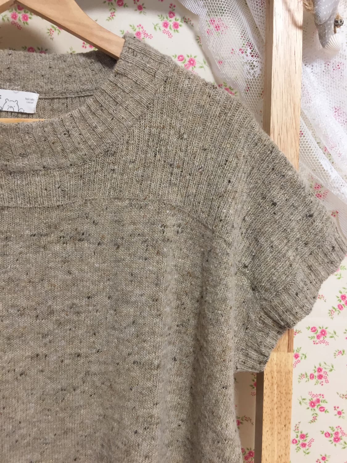 빈티지 모리걸 쿠라시캐쥬얼 반팔 니트 상품이미지3