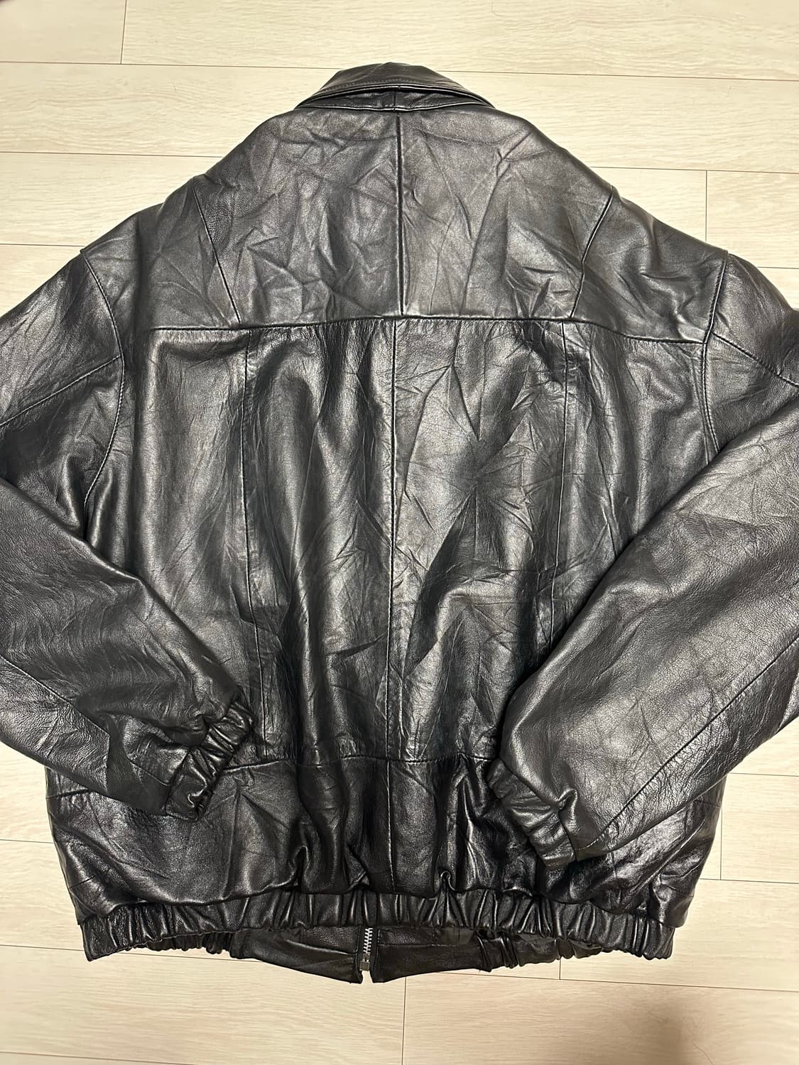 ANYTEE 빈티지 카프레더자켓 상품이미지2