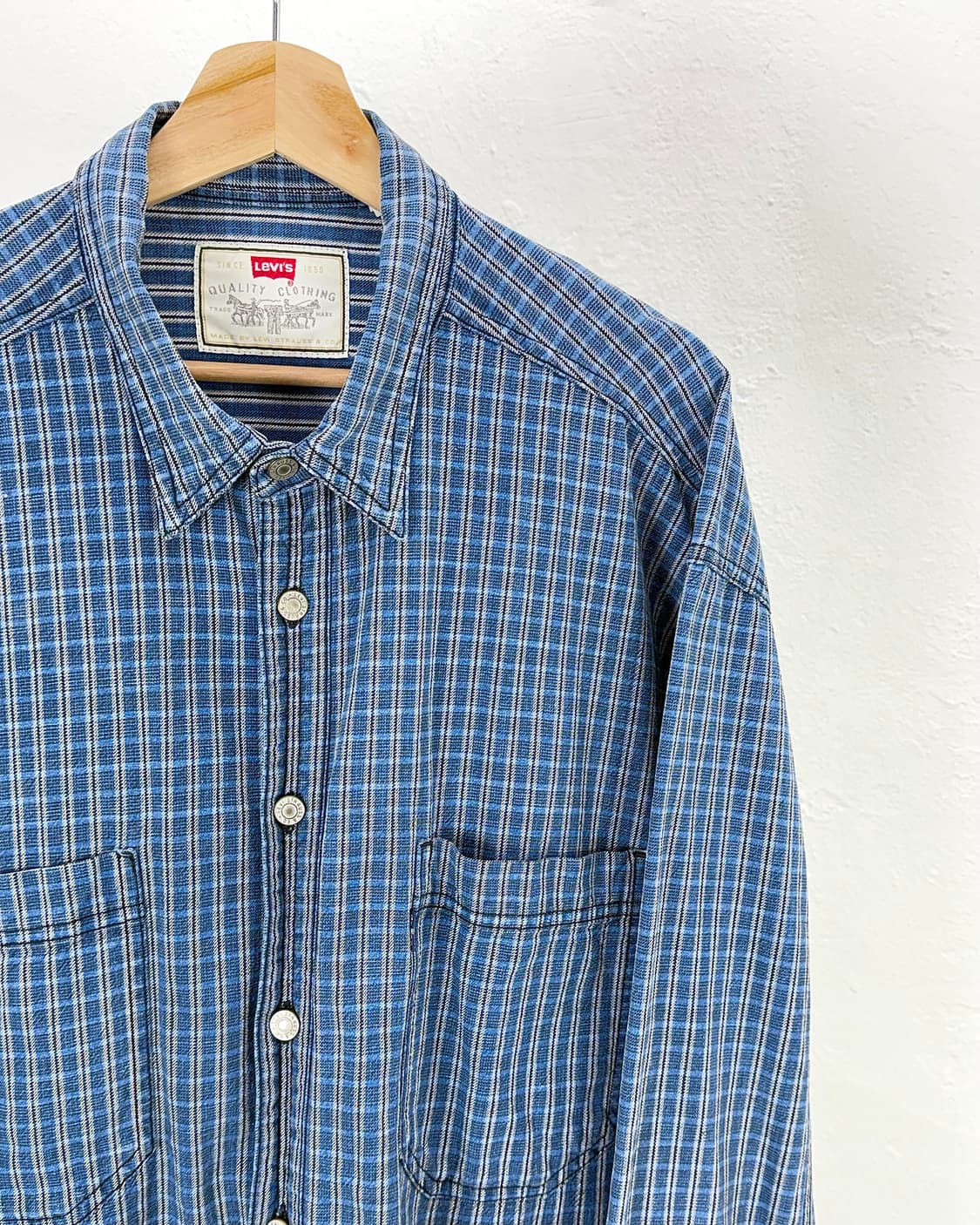 리바이스 90s 블루 스트라이프 컨스트럭션 투 포켓 셔츠 상품이미지3