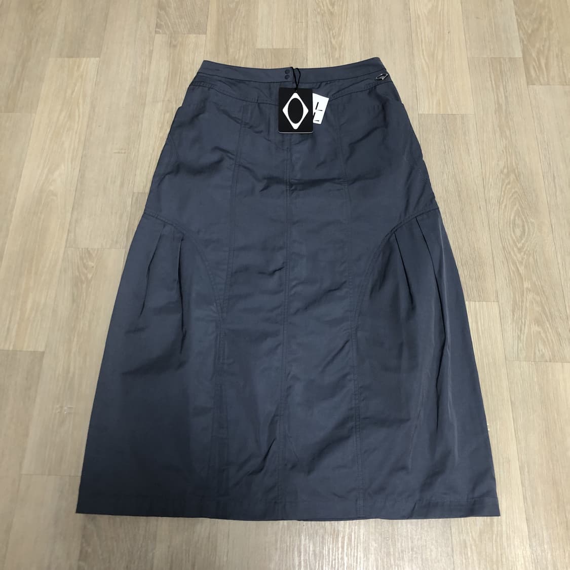 (M) 새상품 미스치프 MSCHF 롬버스 롱 스커트 블루 그레이 상품이미지1