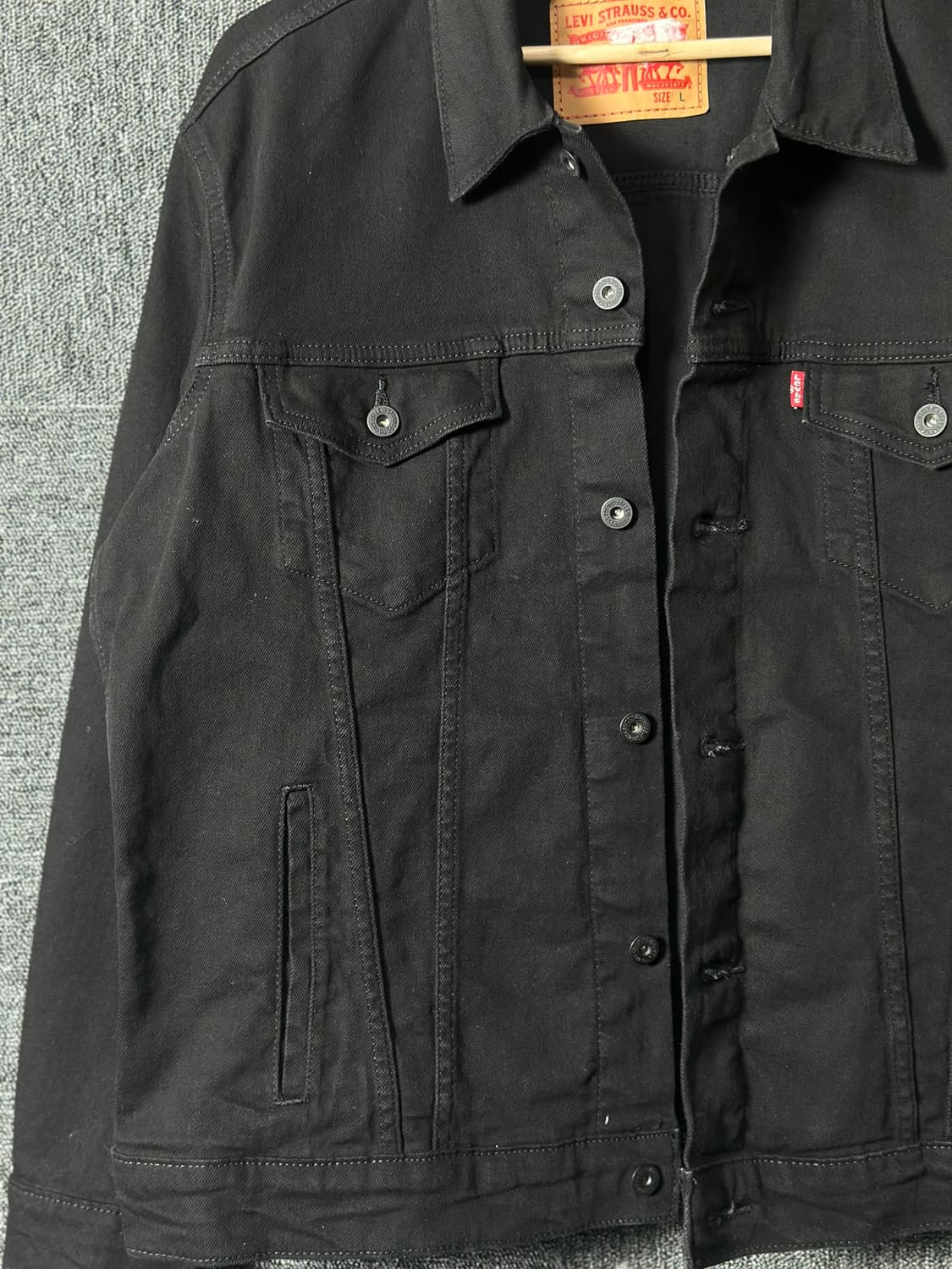리바이스 블랙 데님 자켓 L 상품이미지4