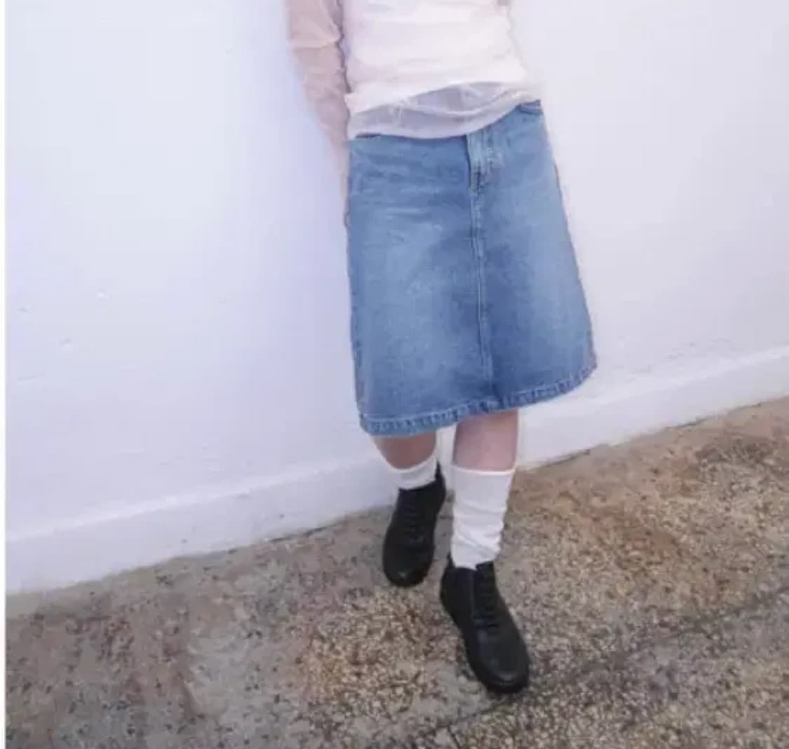 에프터먼데이 데님미디스커트 상품이미지1