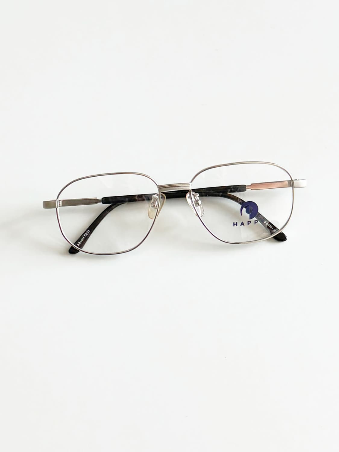 90s HAPPY 실버 메탈 슬림 스퀘어 빈티지 안경 상품이미지2