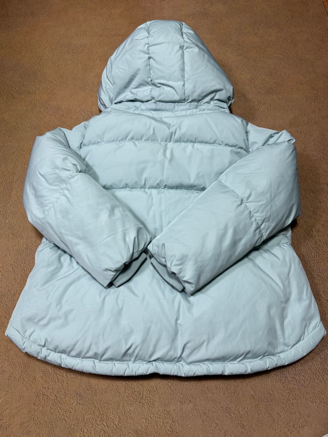 바배) 하늘색 여성 덕다운 숏 패딩 상품이미지2