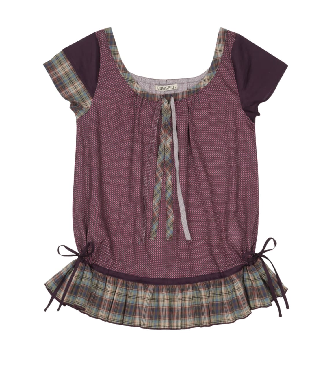 코이세이오 STRAP SHIRRING BLOUSE PURPLE 상품이미지5