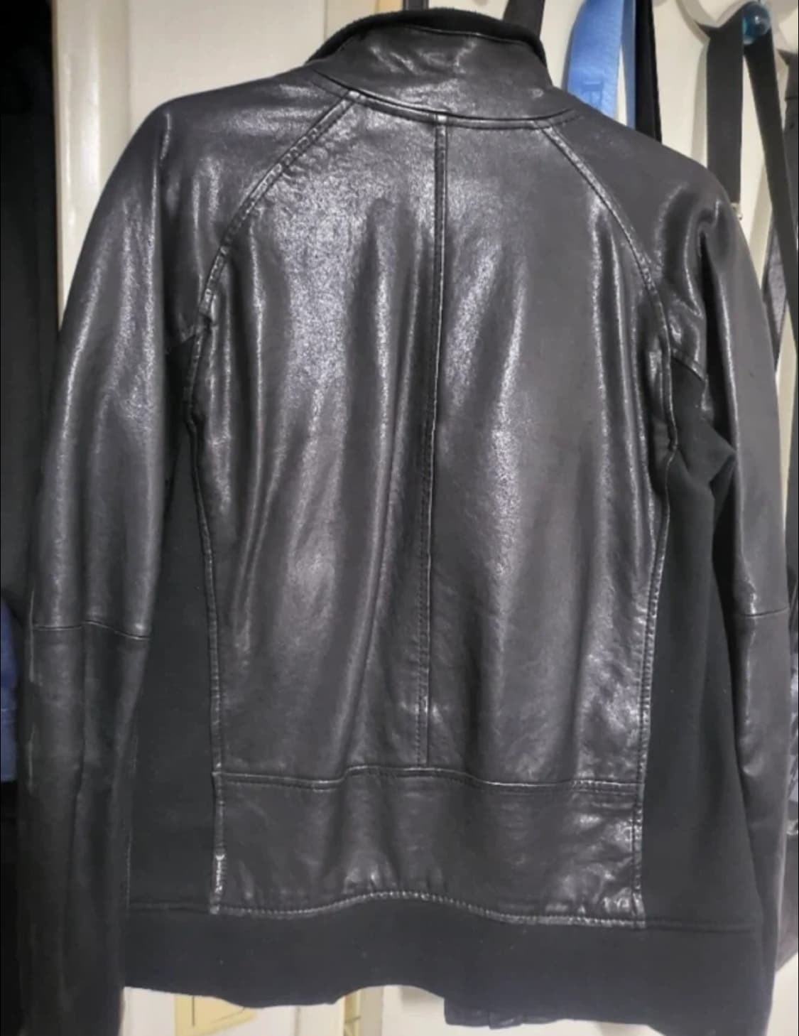 아르마니 진 블랙 가죽 자켓95 상품이미지3